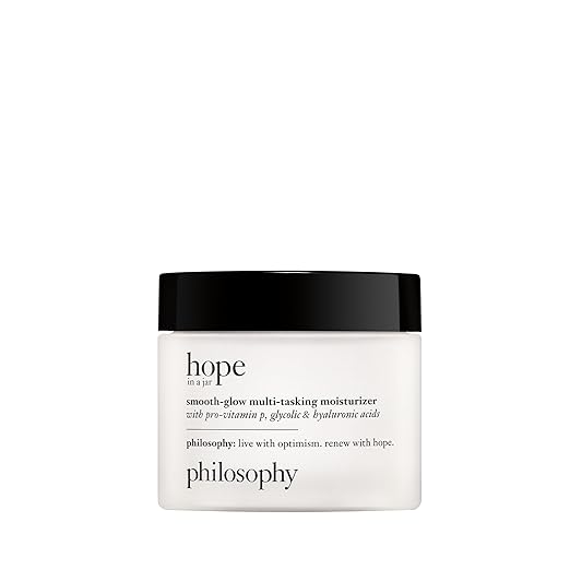philosophy hope in a jar smooth-glow multi-tasking face moisturizer - with pro-vitamin P, glycolic & hyaluronic acid - provides deep & long-lasting hydration & smoother, radiant skin 120ml/ 4 fl oz