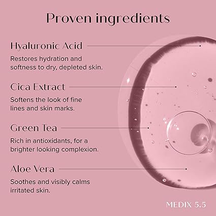 dhhh MEDIX 3% Concentrated Hyaluronic Acid Hydrating Gel Body Booster Dry Skin Moisturizer, Anti Aging Skin Care Booster For Restoring Skin Barrier, Wrinkles, Age Spots, & Fine Lines, 1.7 Fl Oz / 50ml