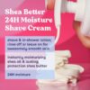 eos Shea Better Shaving Cream- Pomegranate Raspberry, Women's Shave Cream, Skin Care, Doubles as an In-Shower Lotion, 24-Hour Hydration, 7 fl oz 207ml
