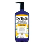 Dr Teal's Body Wash With Pure Epsom Salt, With Prebiotic Lemon Balm &Amp; Sage, 24 Fl Oz /710Ml
