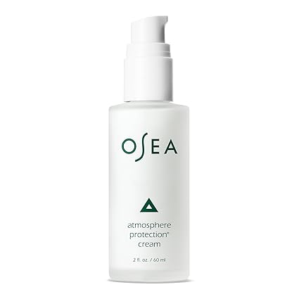 qr OSEA Atmosphere Protection® Cream 2oz - Lightweight Face Moisturizer for Fast-Absorbing Hydration - Smooths with Niacinamide, Shea Butter, and Undaria Seaweed - Ideal Under Sunscreen or Makeup 60ml