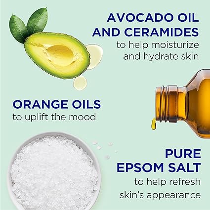 Dr Teal's Teal's Body Wash with Pure Epsom Salt, Glow & Hydrate with Avocado, 24 fl oz /710ml