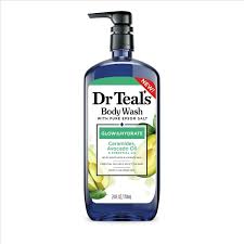 Dr Teal's Teal's Body Wash with Pure Epsom Salt, Glow & Hydrate with Avocado, 24 fl oz /710ml