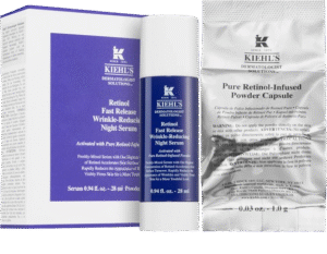 Kiehl's Dermatologist Solutions Retinol Fast Release Wrinkle-Reducing Night Serum (Serum 0.94 fl oz/ 28ml), (Powder 0.03 fl oz/ 1g)
