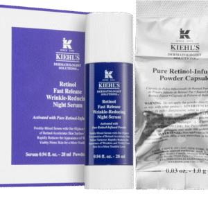 Kiehl's Dermatologist Solutions Retinol Fast Release Wrinkle-Reducing Night Serum (Serum 0.94 fl oz/ 28ml), (Powder 0.03 fl oz/ 1g)