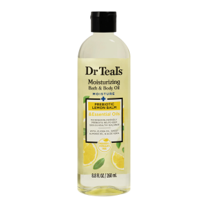 Dr Teal's Moisturising Bath And Body Oil Moisture + Prebiotic Lemon Balm And Essential Oil 260Ml / 8.8 Fl Oz