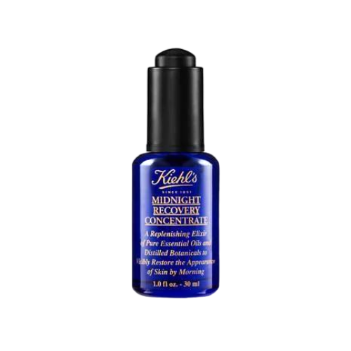 Kiehl's Midnight Recovery Concentrate Moisturizing Face Oil, Lightweight Facial Serum, Restores Skin Radiance Overnight, Reduces Fine Lines, Refines Skin Texture, 99.4% Naturally Derived - 30ml/ 1.0 fl oz
