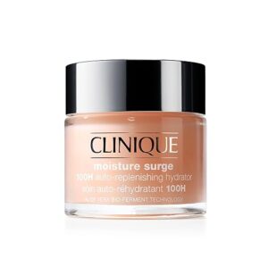 Clinique Moisture Surge 100H Auto-Replenishing Hydrator Oil Free Face Moisturizer | With Hyaluronic Acid, Aloe Bioferment and Vitamins C + E | For All Skin Types | Hydrating + Moisturizing 125ml /4.2 fl oz
