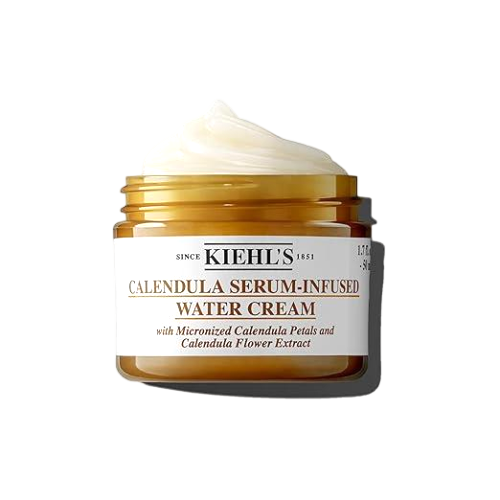 Kiehl's Calendula Serum Infused Water Cream, Soothing Gel Moisturizer for All Skin Types, Visibly Evens Skin Tone & Boosts Radiance in 1 Week, 24HR Hydration, Reduces Redness for Fresh & Radiant Skin 50ml/ 1.7 fl oz