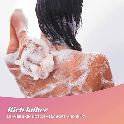Caress Body Wash With Silk Extract For Noticeably Silky, Soft Skin Daily Silk Body Soap With White Peach & Orange Blossom 20 fl oz / 591ml