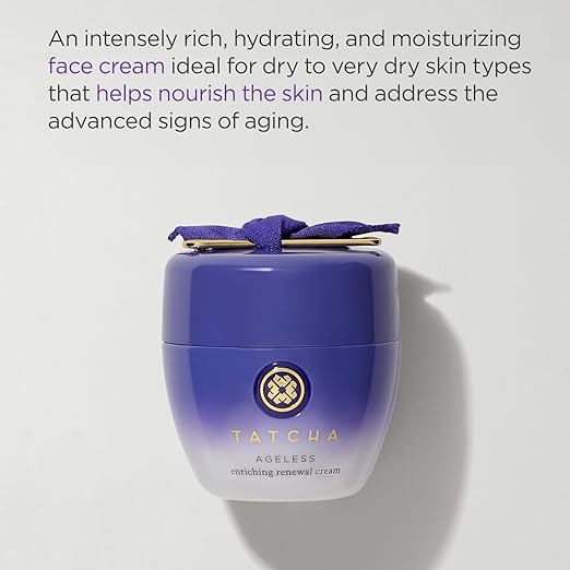wss TATCHA Ageless Enriching Renewal Cream | Moisturizing Skin Cream for Firmer Skin to Reduce Appearance of Fine Lines and Wrinkles | 55 ml / 1.86 oz