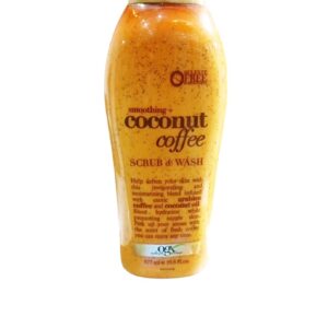 Ogx Smoothing Coconut Coffee Scrub And Wash 577Ml /19.5 Fl Oz