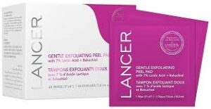 lancer gentle exfoliating peel pads 45 wipes 3" x4"