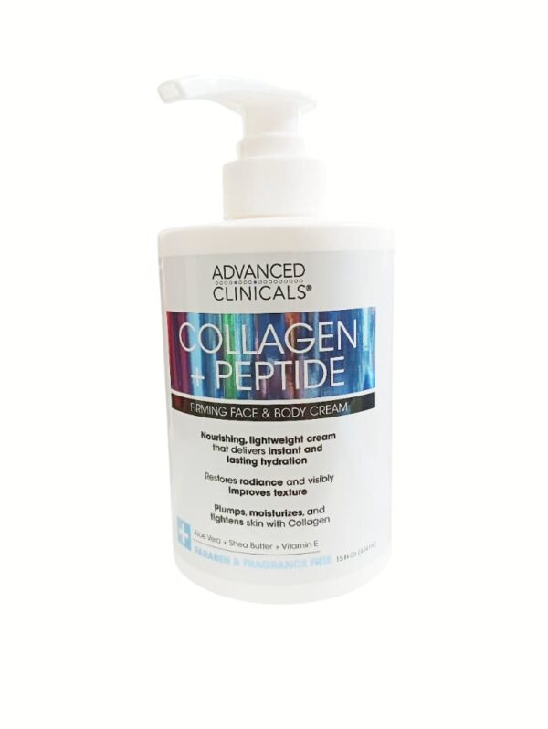 944b1bbb-0880-45d6-86f1-aecf66f57d8d advanced clinicals collagen + peptide firming face and body cream 444ml / 15 fl oz