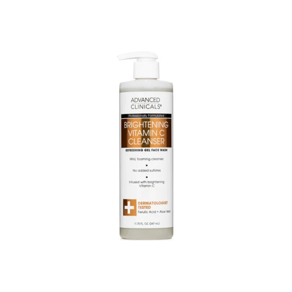 advanced-clinicals-brightening-vitamin-c-cleanser-347ml-6549597 advanced clinicals brightening vitamin c cleanser refreshing gel face wash 347ml / 11.75 fl oz