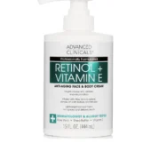 Advanced Clinicals Retinol + Vitamin E Face And Body Cream 444Ml / 15 Fl Oz