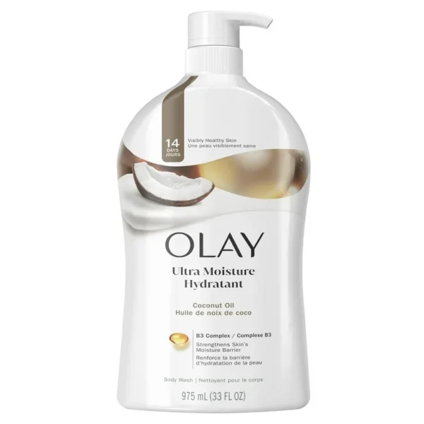 ahh olay ultra moisture with coconut oil 24hr moisturising body wash 975 ml / 33 fl oz
