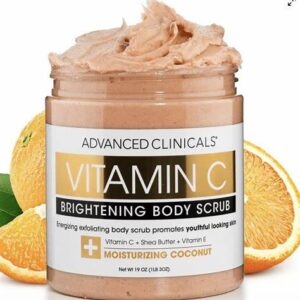 advanced clinicals vitamin c brightening body scrub 19 0z