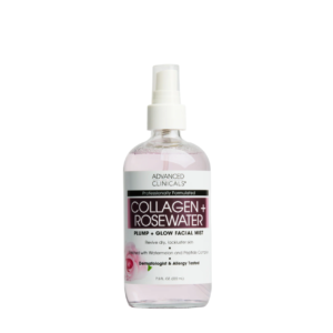 Advanced Clinicals Collagen + Rosewater Plump + Glow Facial Mist 222 Ml / 7.5 Fl Oz
