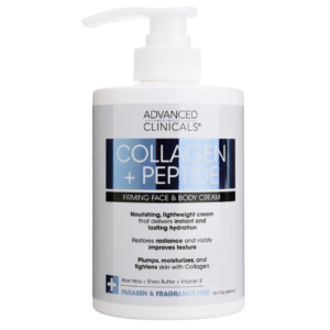 Advanced Clinicals Collagen + Peptide Firming Face And Body Cream 444Ml / 15 Fl Oz
