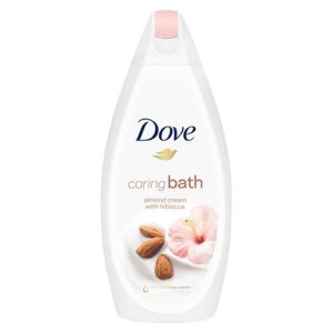 dove caring bath almond cream with hibiscus moisturising cream 500ml
