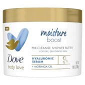 Dove Body Love Moisture Boost Pre Cleanse Shower Butter Hyaluronic Serum 283 G / 10 Oz