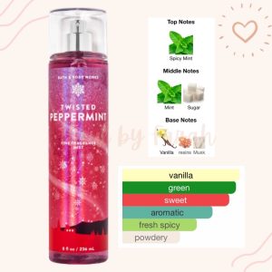 Bath And Body Works Twisted Peppermint Fine Fragrance Mist 236Ml / 8 Fl Oz