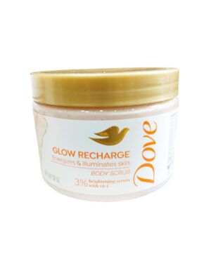 dove glow recharge body scrub 3% brightening serum with vit c 12 oz