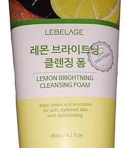 Lebelage Lemon Brightening Cleansing Foam 180Ml/ 6.1 Fl Oz