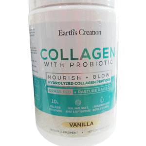 Earth's Creation Collagen With Probiotic Hydrolyzed Collagen Peptides Vanilla 353G