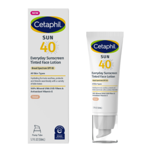 Cetaphil Sun 40 Everyday Sunscreen Tinted Face Lotion 1.7 Fl Oz/ 50Ml