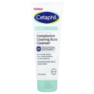 Cetaphil Acne Gentle Clear Complexion Clearing Acne Cleanser, 2.6% Benzoyl Peroxide 4.2 Fl Oz/ 124Ml