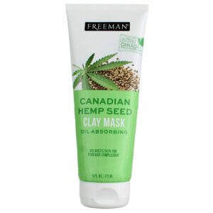Freeman | Canadian Hemp Seed Clay Mask Oil Absorbing 6 Fl Oz/ 175Ml