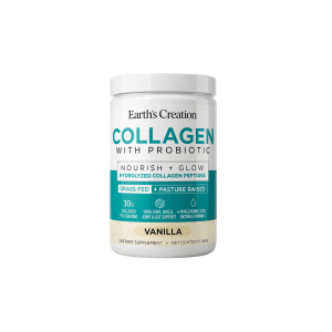 Earth's Creation Collagen With Probiotic Hydrolyzed Collagen Peptides Vanilla 353G
