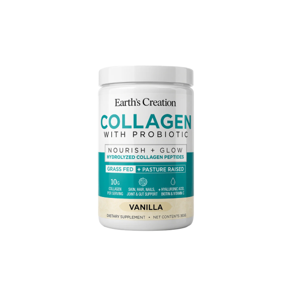 Earth's Creation Collagen With Probiotic Hydrolyzed Collagen Peptides Vanilla 353G