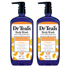 Dr Teal's Body Wash With Pure Epsom Salt Glow And Radiance With Vitamin C And Citrus Essential Oils (1 Piece) 24 Fl Oz/ 710Ml