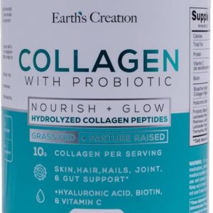Earth's Creation Collagen With Probiotic Hydrolyzed Collagen Peptides Unflavoured 277G