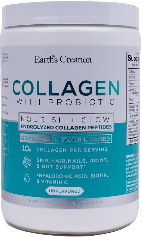 Earth's Creation Collagen With Probiotic Hydrolyzed Collagen Peptides Unflavoured 277G