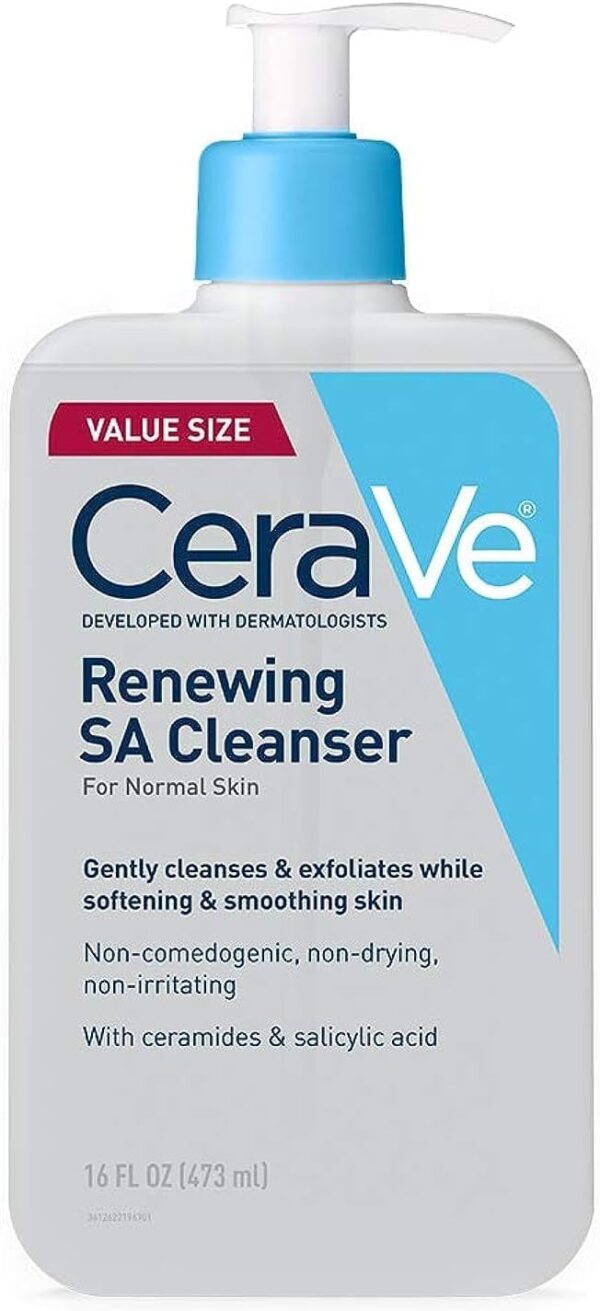 Cerave Renewing Sa Cleanser For Normal Skin 16 Oz/ 473Ml