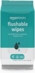 Amazon Basics Flushable Wipes (42 Wipes)