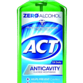 Act Anti-Cavity Flouride Mouthwash Mint, Zero Alcohol 18 Fl Oz/ 532Ml