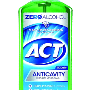 Act Anti-Cavity Flouride Mouthwash Mint, Zero Alcohol 18 Fl Oz/ 532Ml