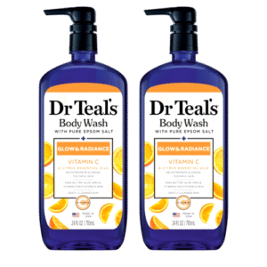 Dr Teal's Body Wash With Pure Epsom Salt Glow And Radiance With Vitamin C And Citrus Essential Oils 24 Fl Oz/ 710Ml