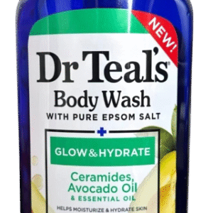 Dr Teal's Body Wash With Pure Epsom Salt Glow And Hydrates With Ceramides And Avocado Oil And Essential Oil 24 Fl Oz/ 710Ml