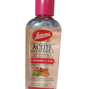Jaloma Aceite Suavizante 3 Softener Oil 3 Olive, Almond, Castor + Vitamin C, E And F 4 Fl Oz/ 120Ml