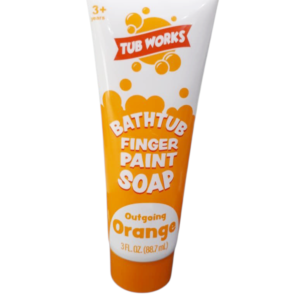 Tub Works Bathtub Finger Paint Soap Outgoing Orange 3 Fl Oz/ 88.7 Ml
