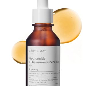 Mary&Amp;May Niacinamide + Chaenomeles Sinensis Face Serum - Korean Vitamin B3 Face Serum For Clear, Bright Skin, Sebum Control And Acne Soothing- Quick Absorption, Non-Sticky, Fragrance Free, 1.01 Fl.oz.