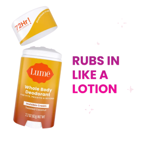 Lume Whole Body Deodorant Smooth Solid Stick – Aluminum Free – Toasted Coconut 2.6 Oz[75G]