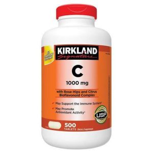 Kirkland Signature Vitamin C 1000 Mg., 500 Tablets [With Rose Hips And Citrus Bioflavonoid Complex]