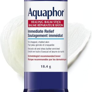 Aquaphor Healing Balm Stick For Chapped, Chafed Skin, Enriched With Avocado Oil And Shea Butter, No-Mess Application Perfect For On-The-Go Use, Fragrance Free, Dermatological Skin Care 18.4G